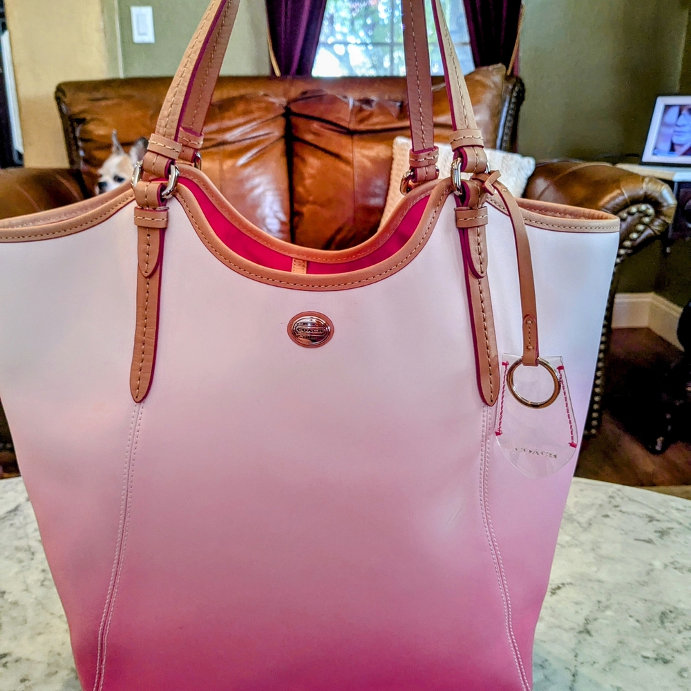 Coach Pink Ombre Women's Tote Bag